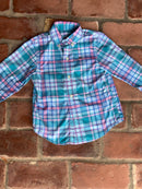 Vineyard Vines Performance Ls Shirt Pink/Turq 2T