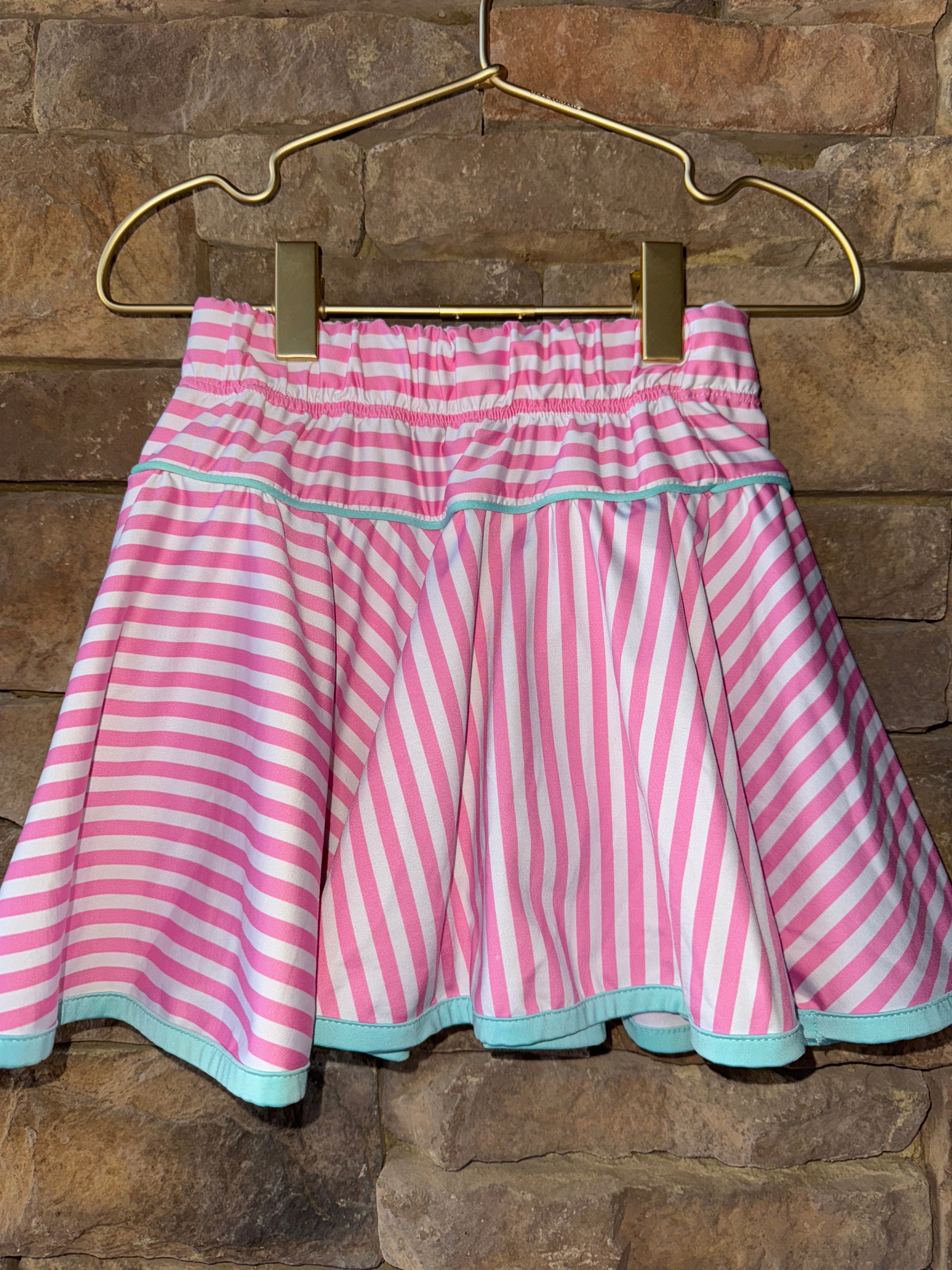 Set Active Pink, White, and Teal Tennis Skirt 9/10