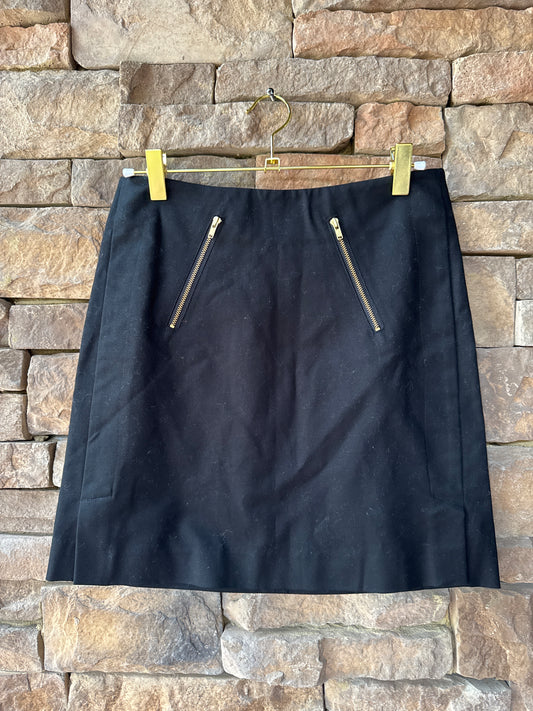 Banana Republic Zip Pocket Black Skirt 0