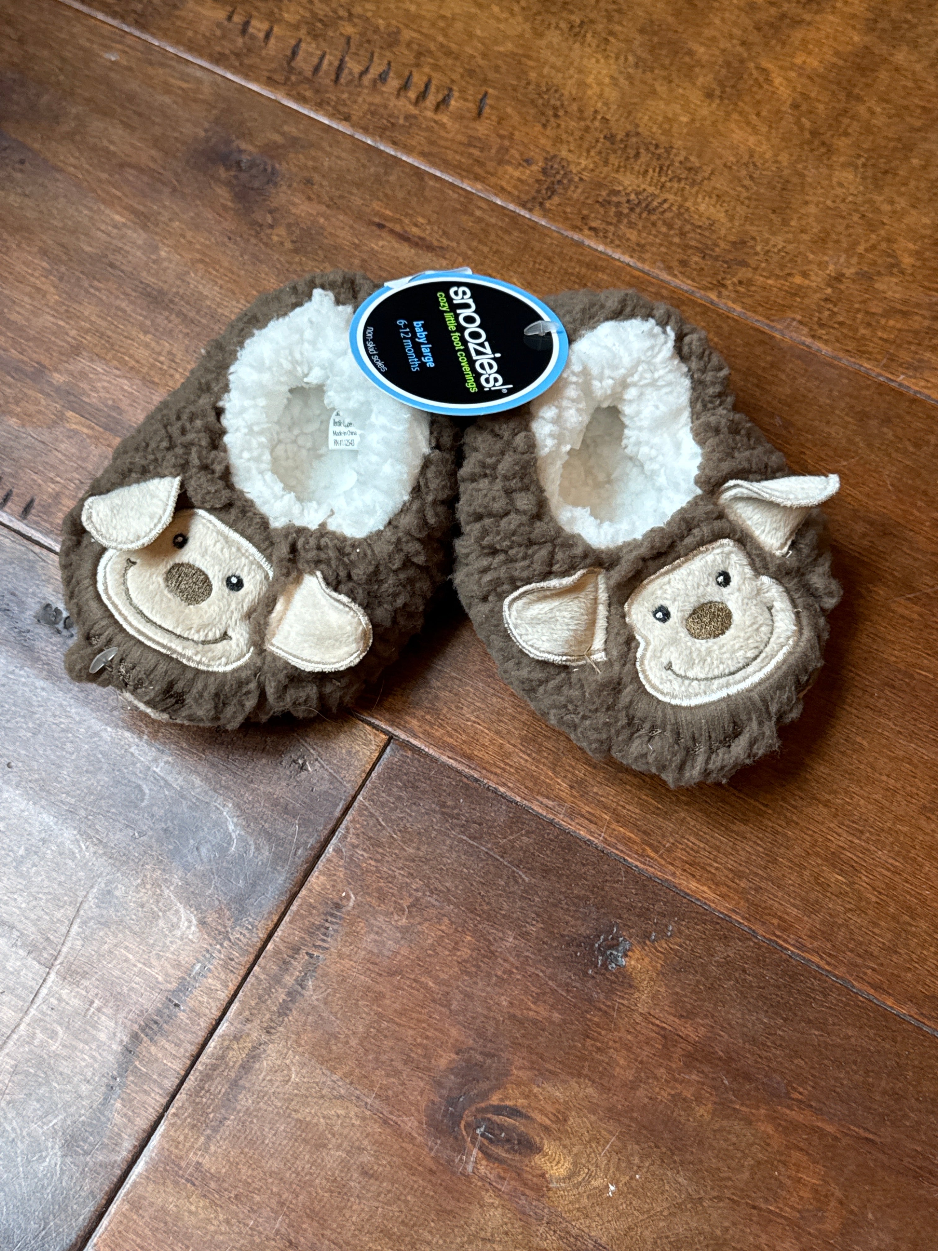 Snoozies! Monkey Slippers 6-12M