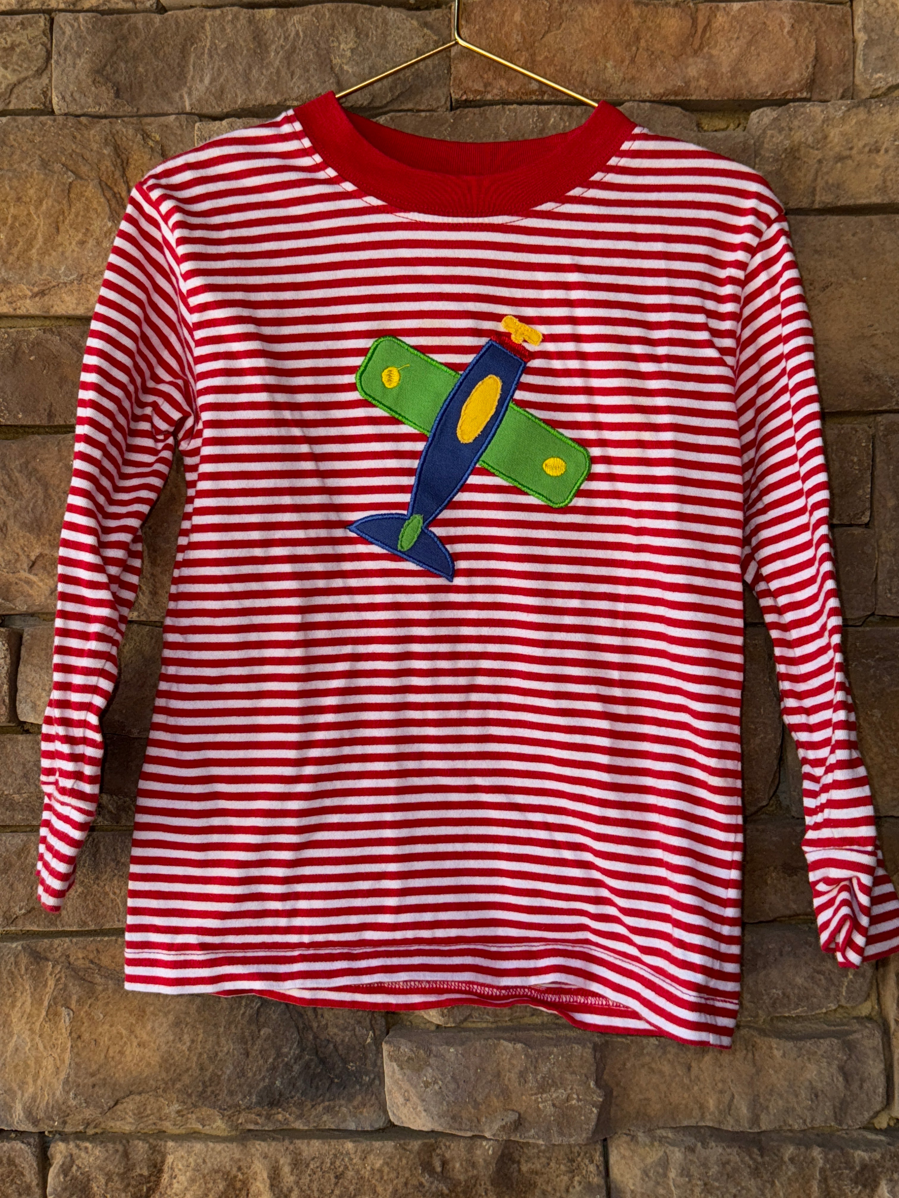 Little English Airplane Applique LS 4T