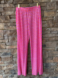 Jude Connally Pink & Orange Print Pant S
