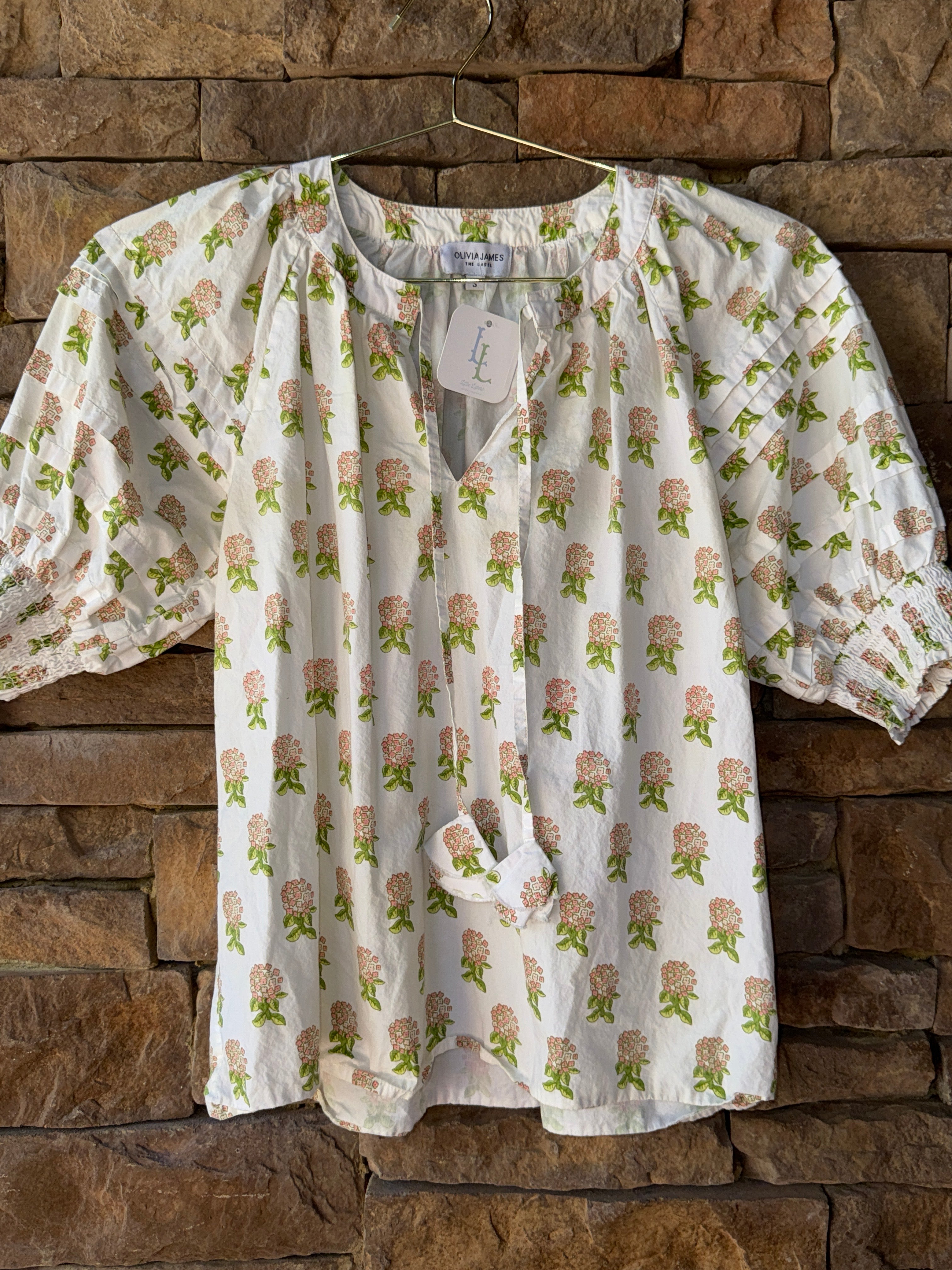 Olivia James the Labels Hydrangea Blouse S