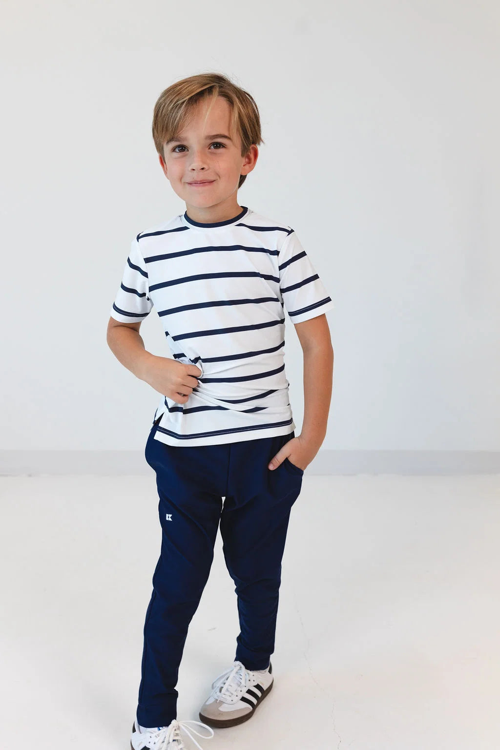 Navy and White Stripe Practice Shirt