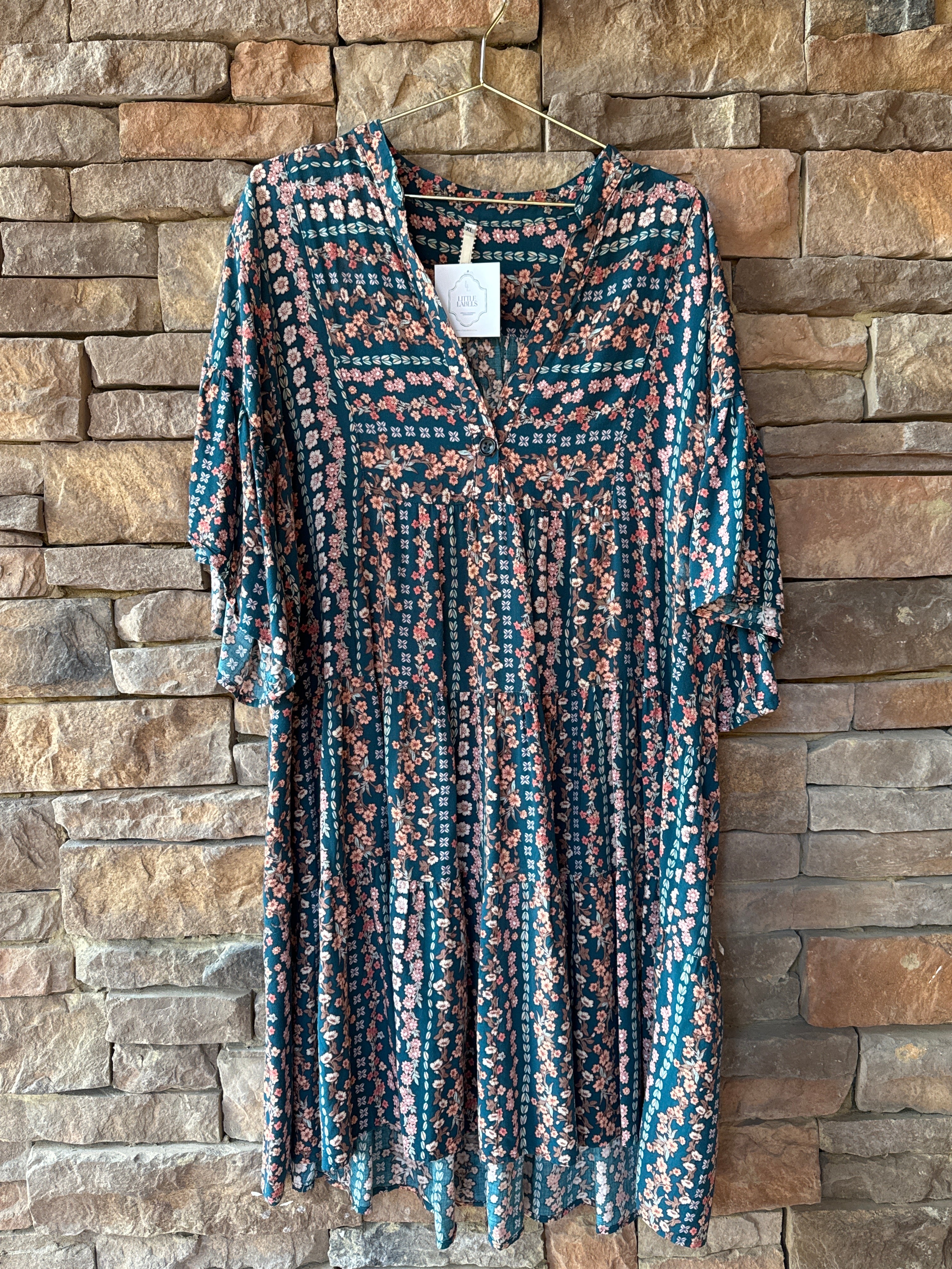 Uncle Frank Floral Boho Mini Dress XL