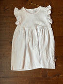 Paty white Dress pink trim 2T