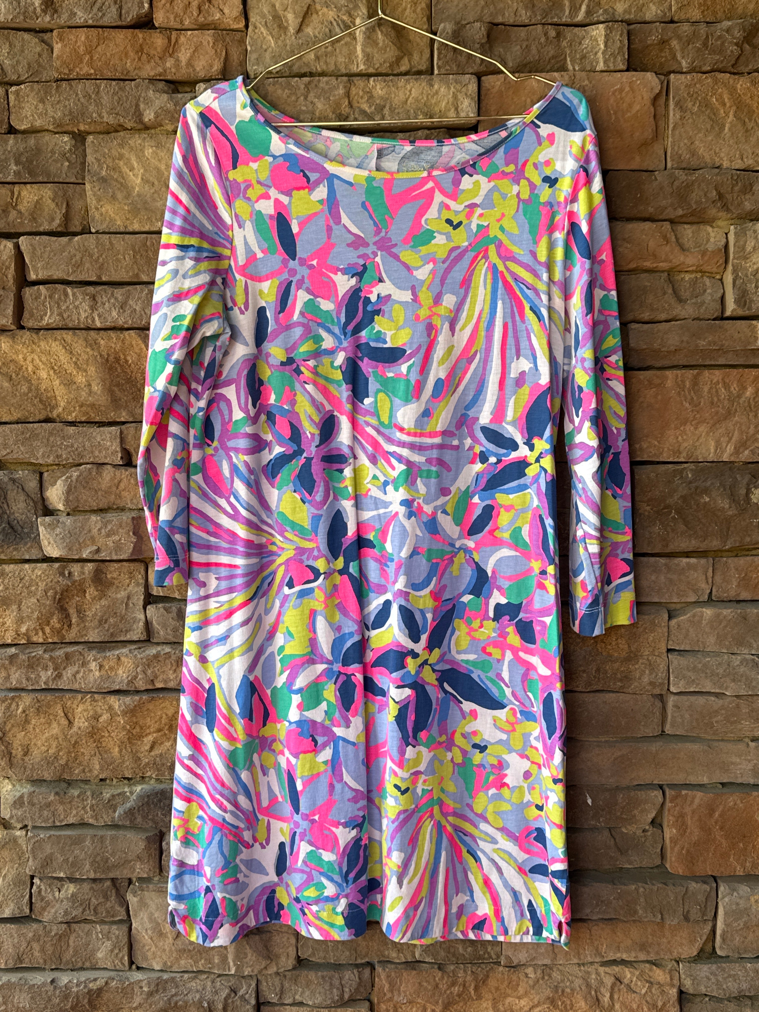 Lilly Pulitzer LS Multi Swing Dress L