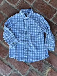 Crewcuts Blue Gingham Ls Shirt 3T