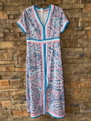 CK Bradley Leland Dress in Falcon Hydrangea L