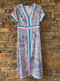 CK Bradley Leland Dress in Falcon Hydrangea L