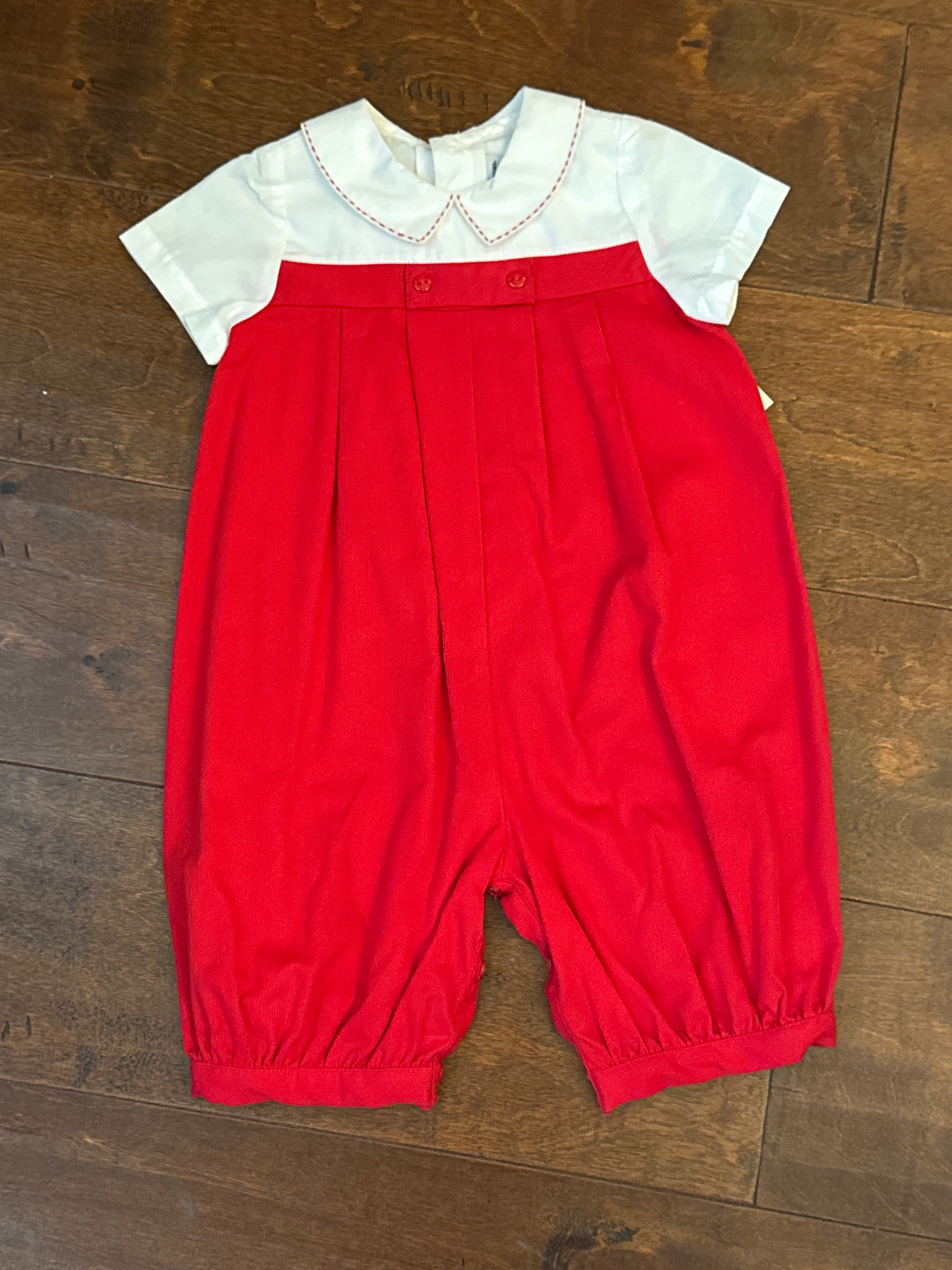 Sophie and Lucas Coastal Ga Romper Red 6m
