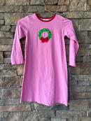 Luigi Kids Christmas Wreath LS Swing Dress 8