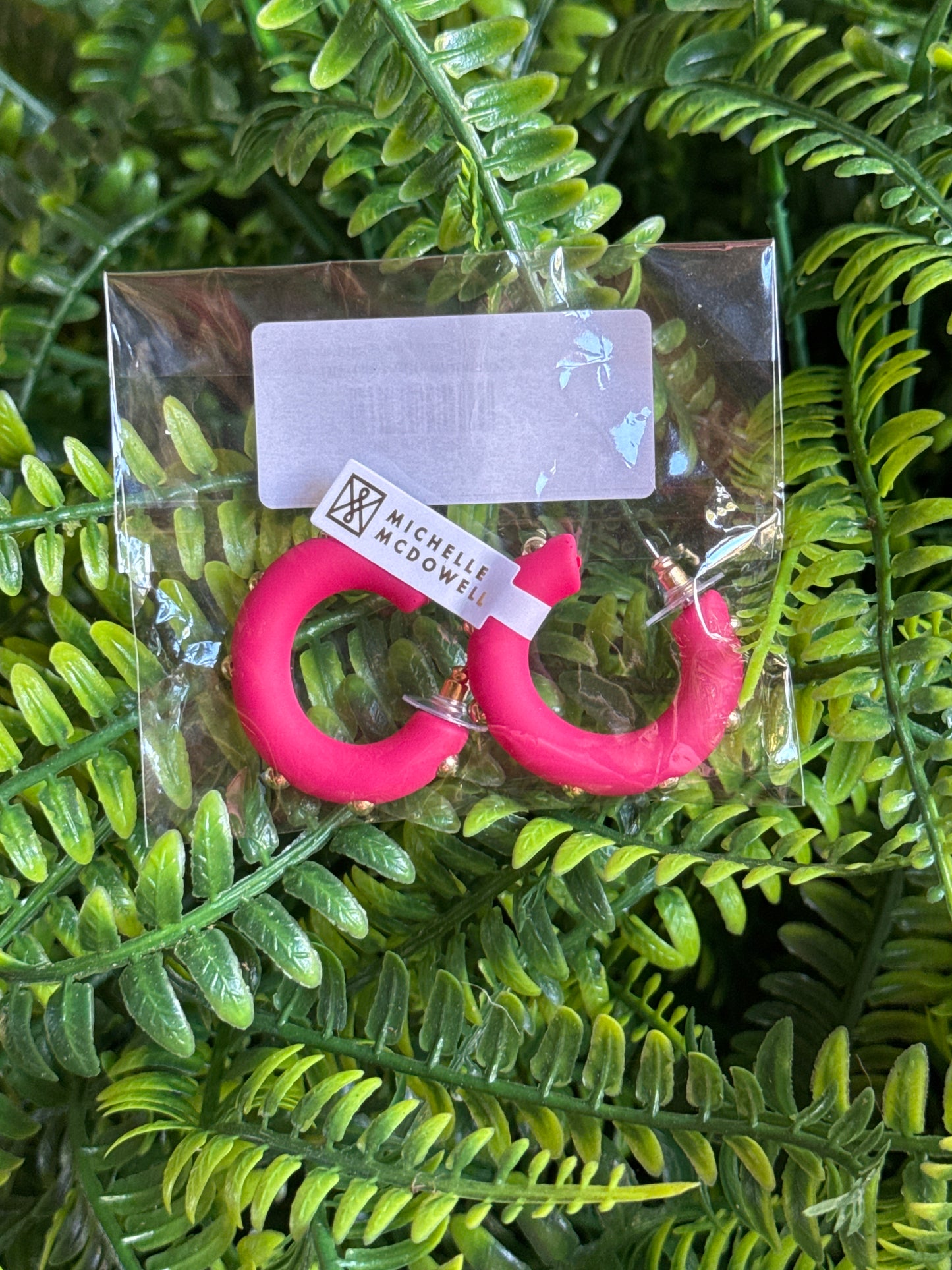 Michelle McDowell Pink Hoop Earring