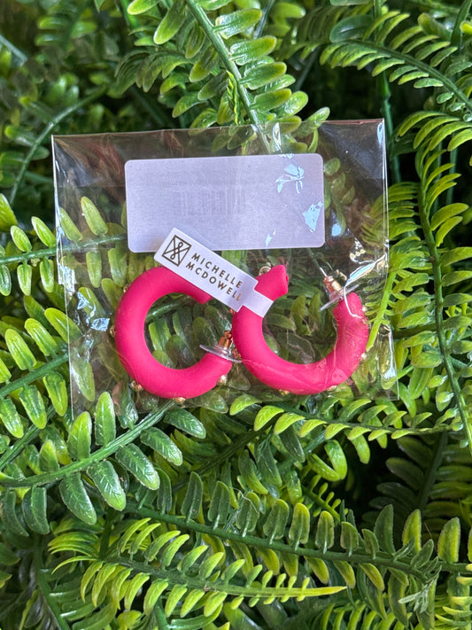 Michelle McDowell Pink Hoop Earring