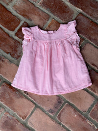 Janie & Jack Flutter Sleeve Pink Top 3