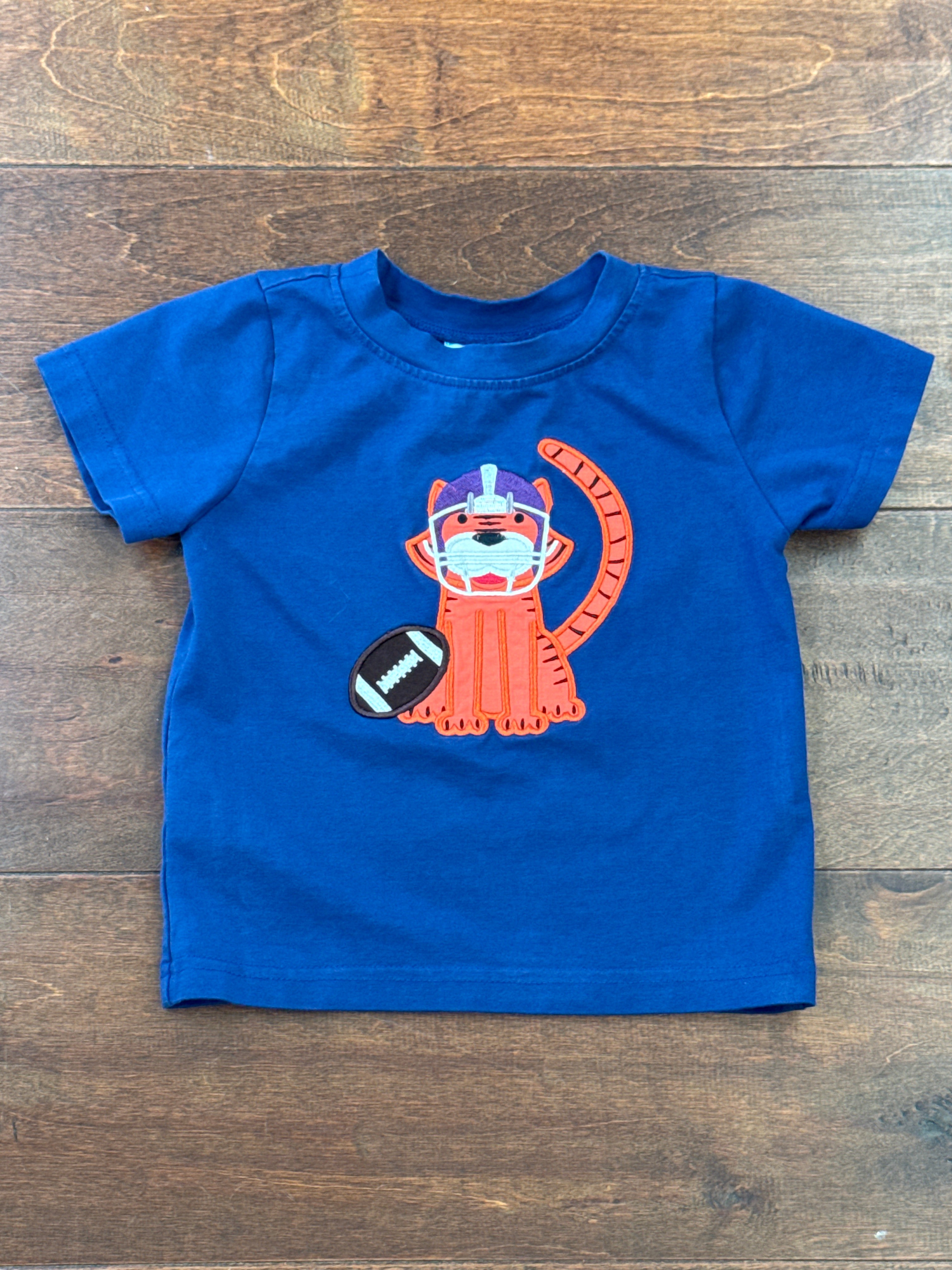 Super Dumpling Auburn Tiger Applique Tee 18m