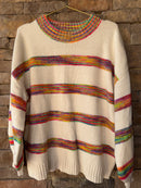 Fantastic Fawn Multi Stripe Sweater S