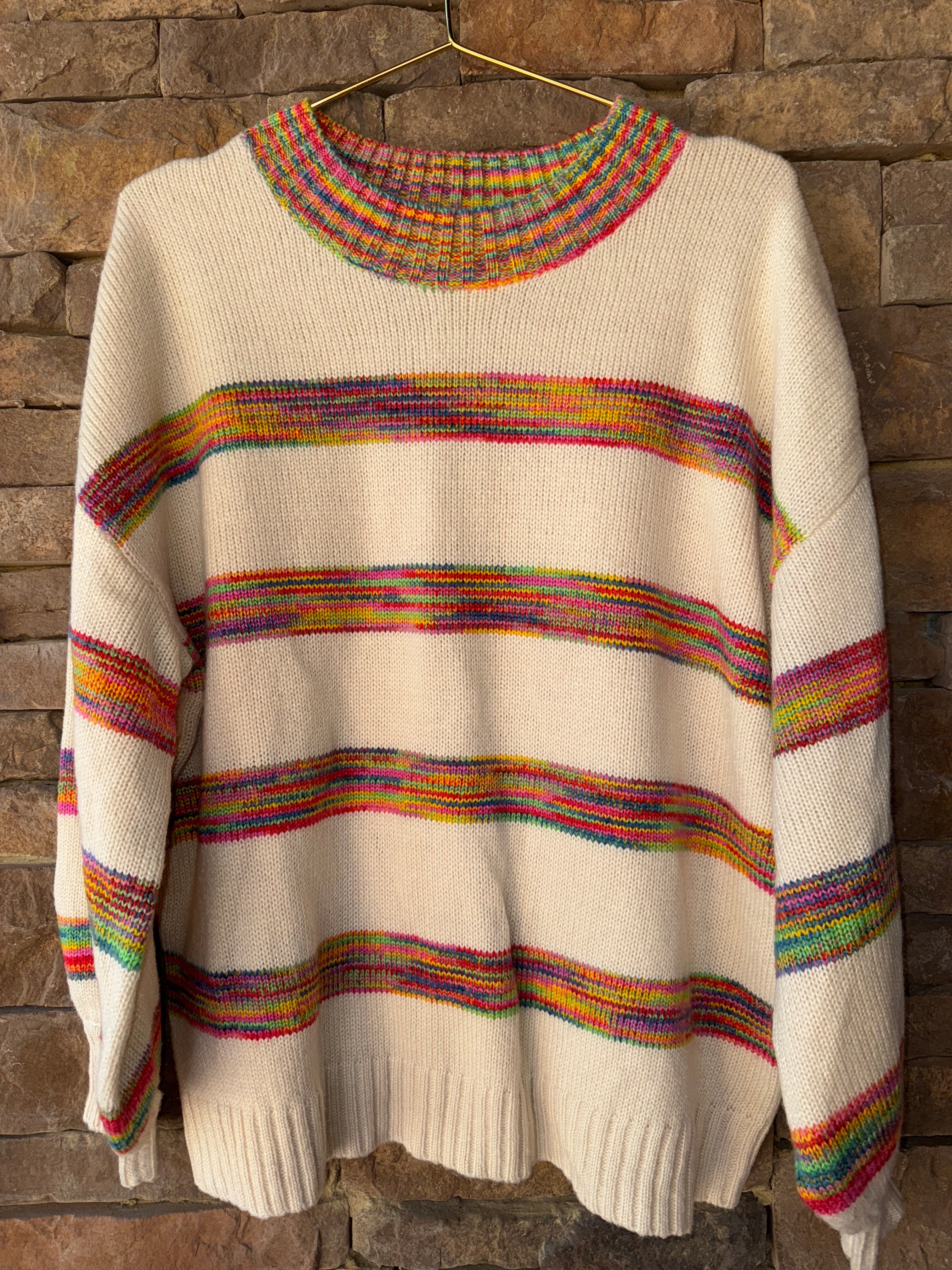 Fantastic Fawn Multi Stripe Sweater S