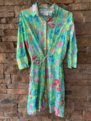 Gretchen Scott Floral Butterfly Ls Dress S
