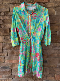 Gretchen Scott Floral Butterfly Ls Dress S