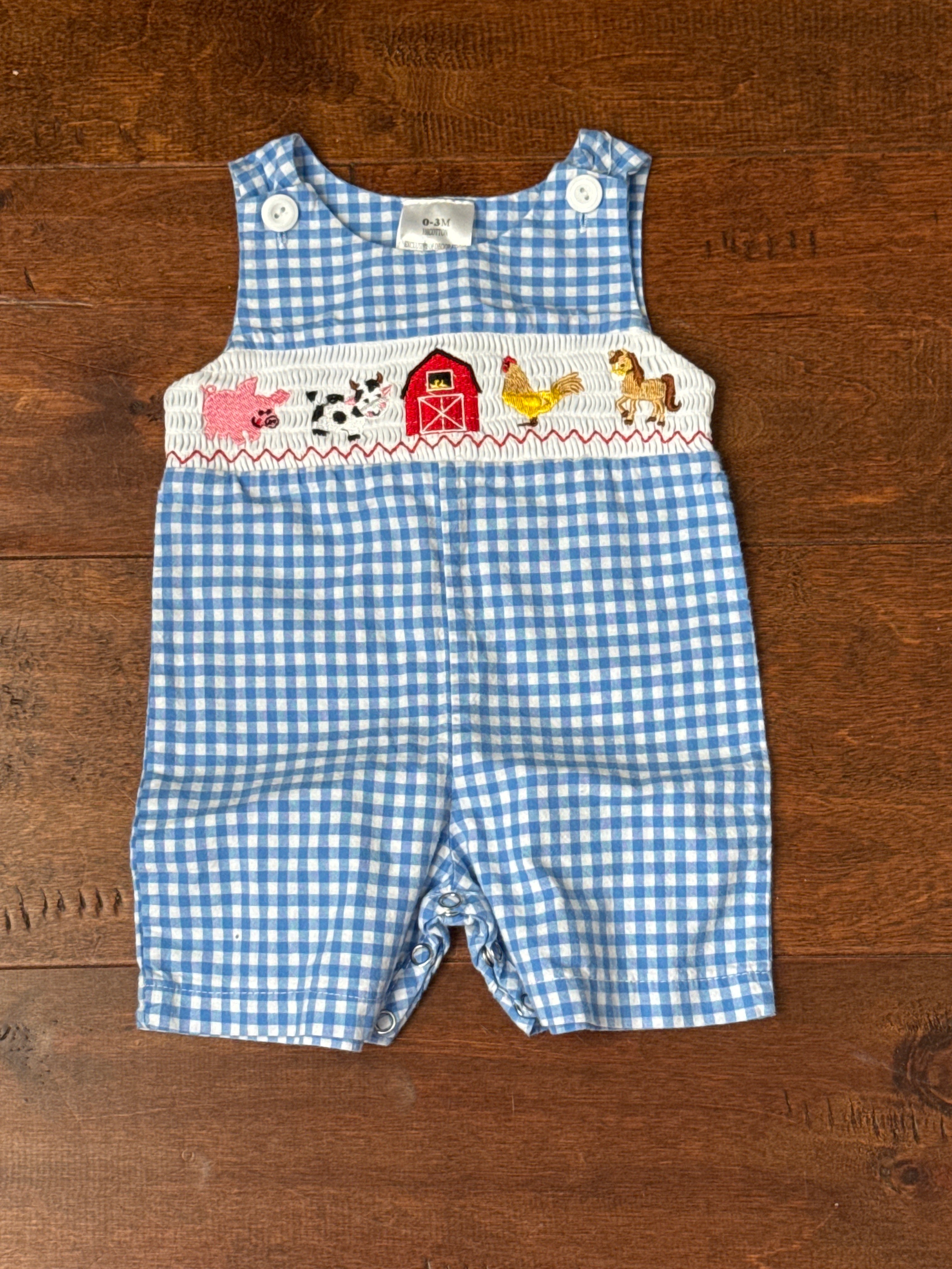 Farm Animal Smock JonJon 0-3M