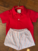 Lullaby Set Red White and Blue Short Set 18M