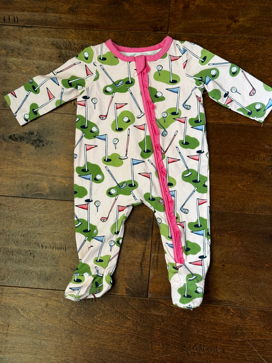 Mud Pie Golf Footie 0-3m