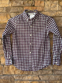 Janie & Jack Gingham GreyRed Ls Button Down 8