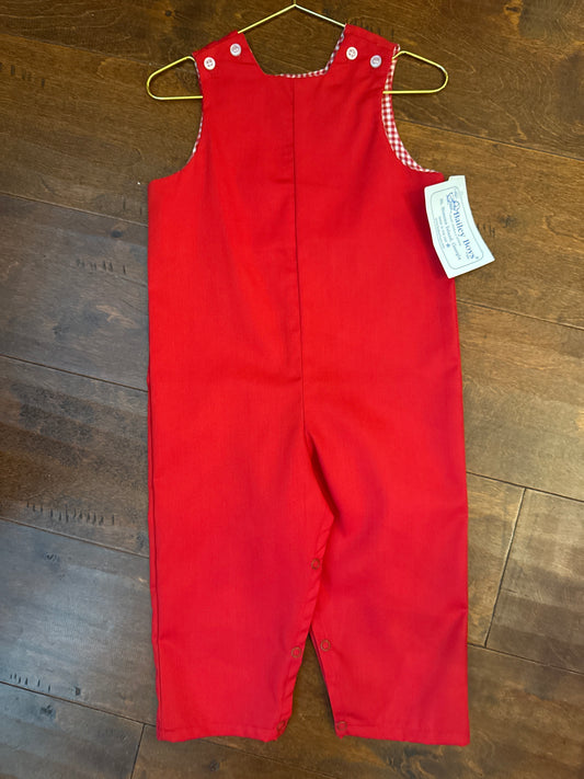 Bailey Boys Red Twill Jon Jon 24m