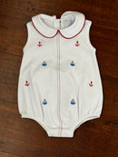 Little English Nautical Embroidered Peter Pan Bubble 9m