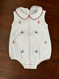 Little English Nautical Embroidered Peter Pan Bubble 9m