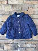 janie & Jack Quilted Navy Jacket 12-18M