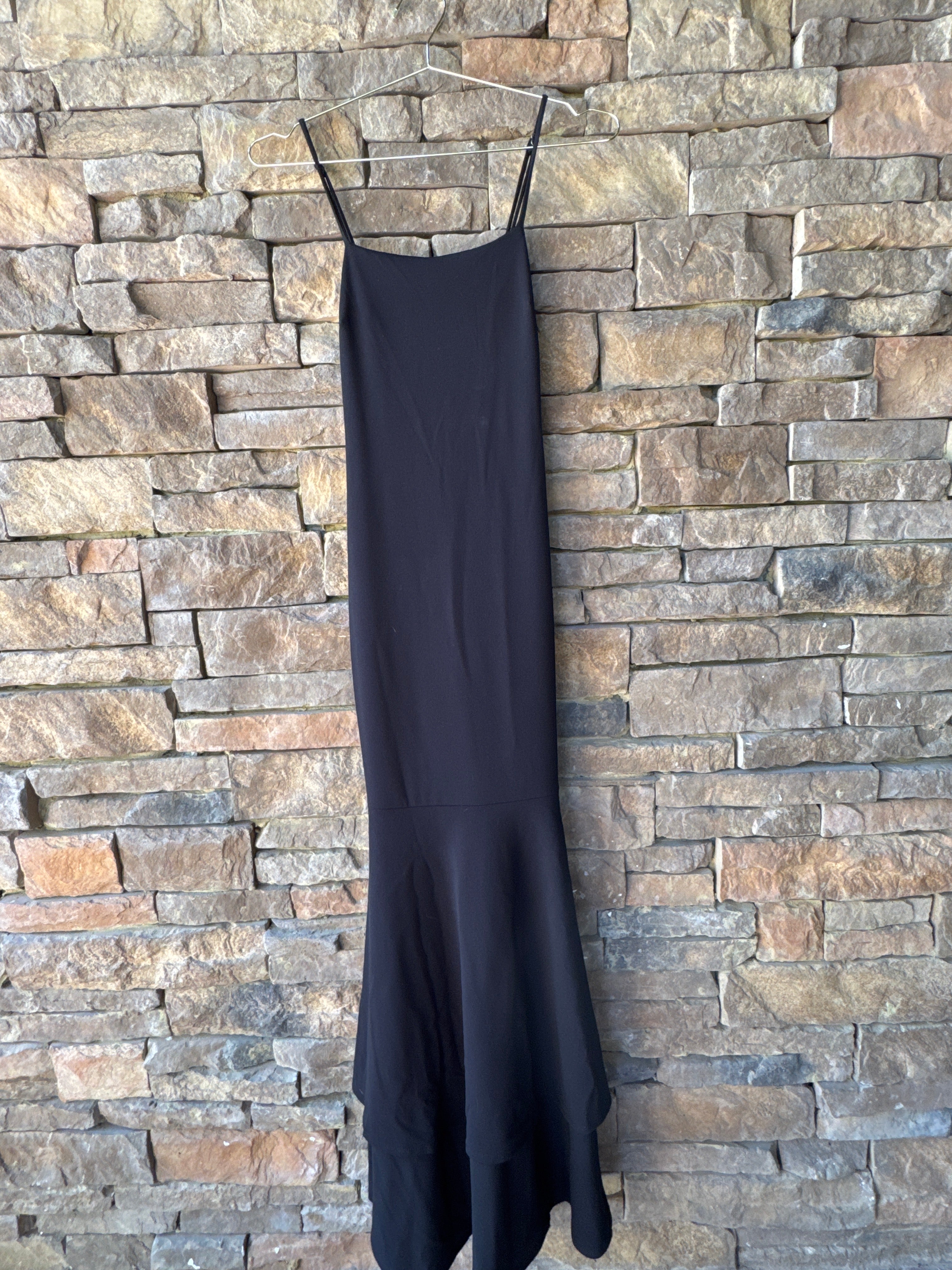LuLus Black Strappy Formal Dress XS