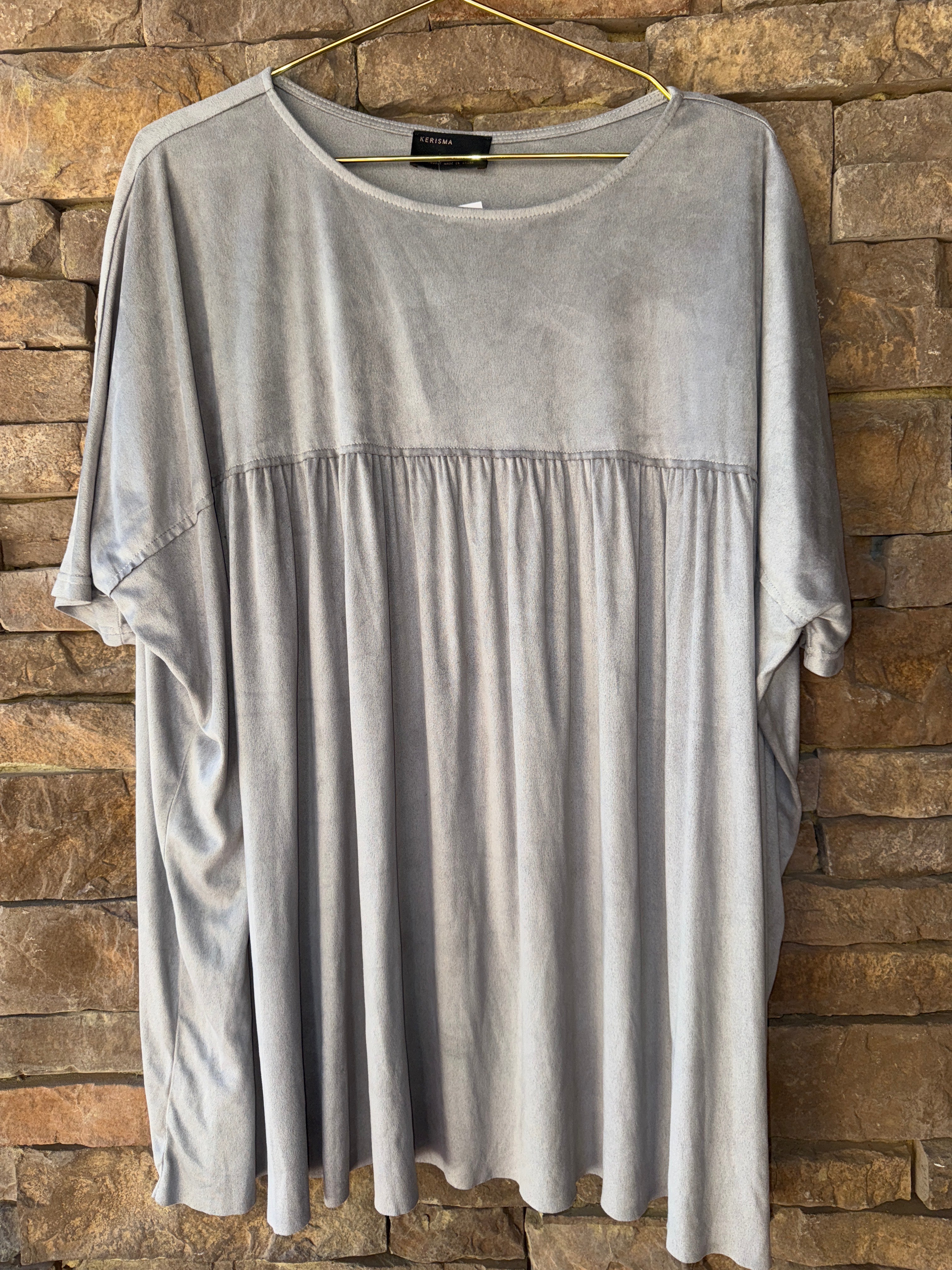 Kerisma Grey Suede Swing Top OS