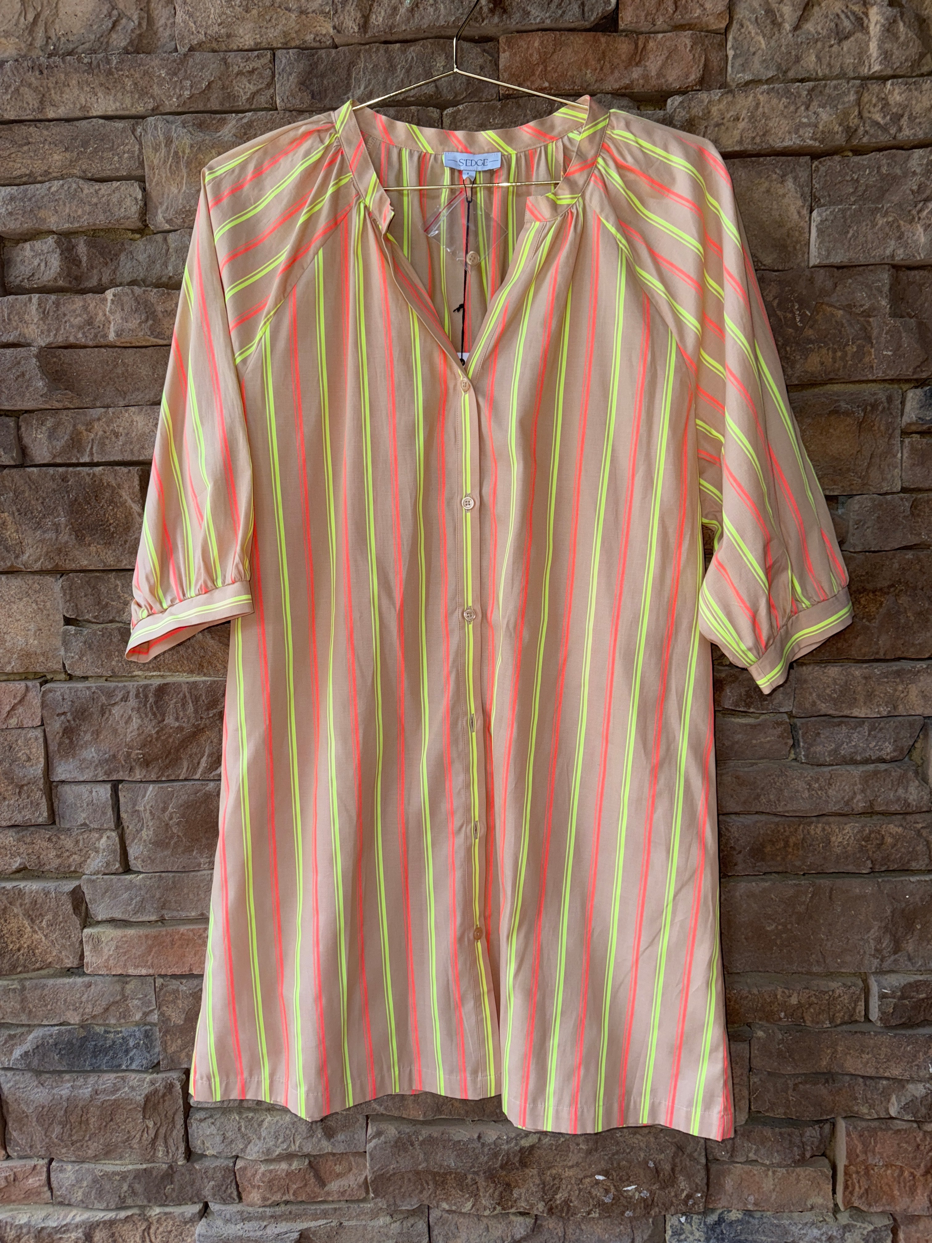 S'Edge Amanda Dress in Desert Stripe L