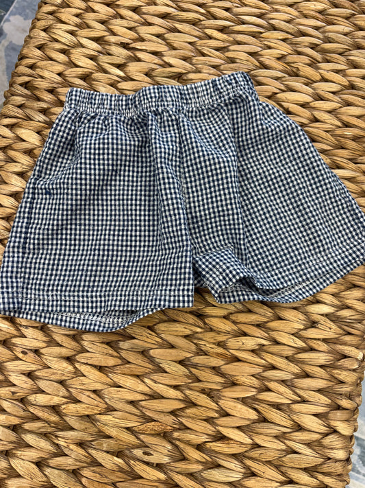 Navy Gingham Shorts 12M