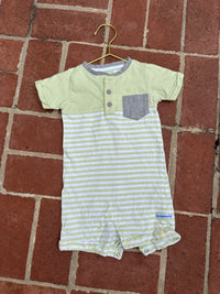Rugged Butts Striped Romper Ss 6-12M