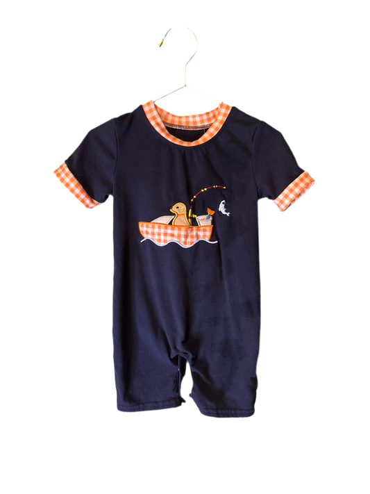 Honey bean Fishing Romper 18M