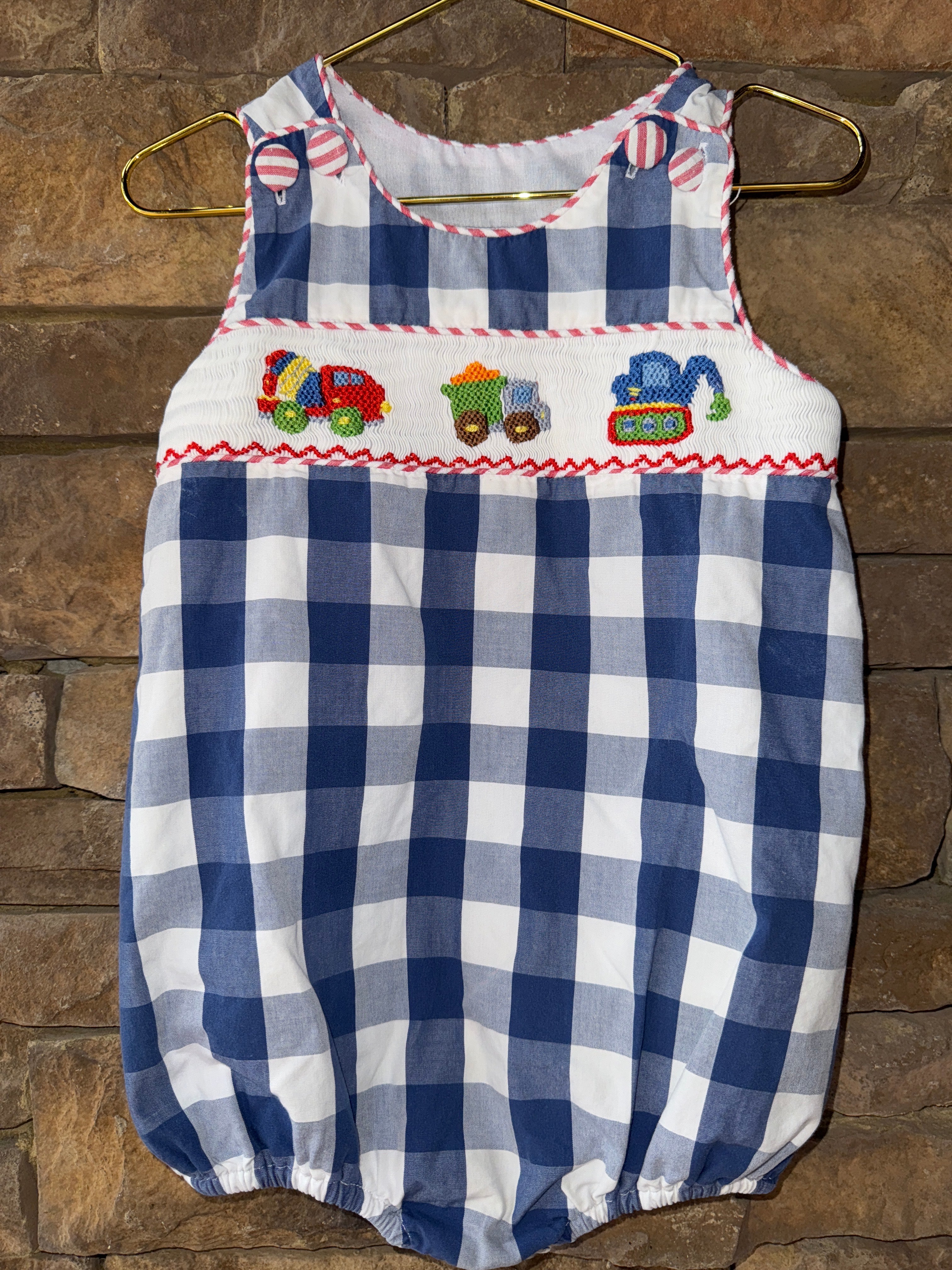 Smockingbird Construction Gingham Bubble 24M