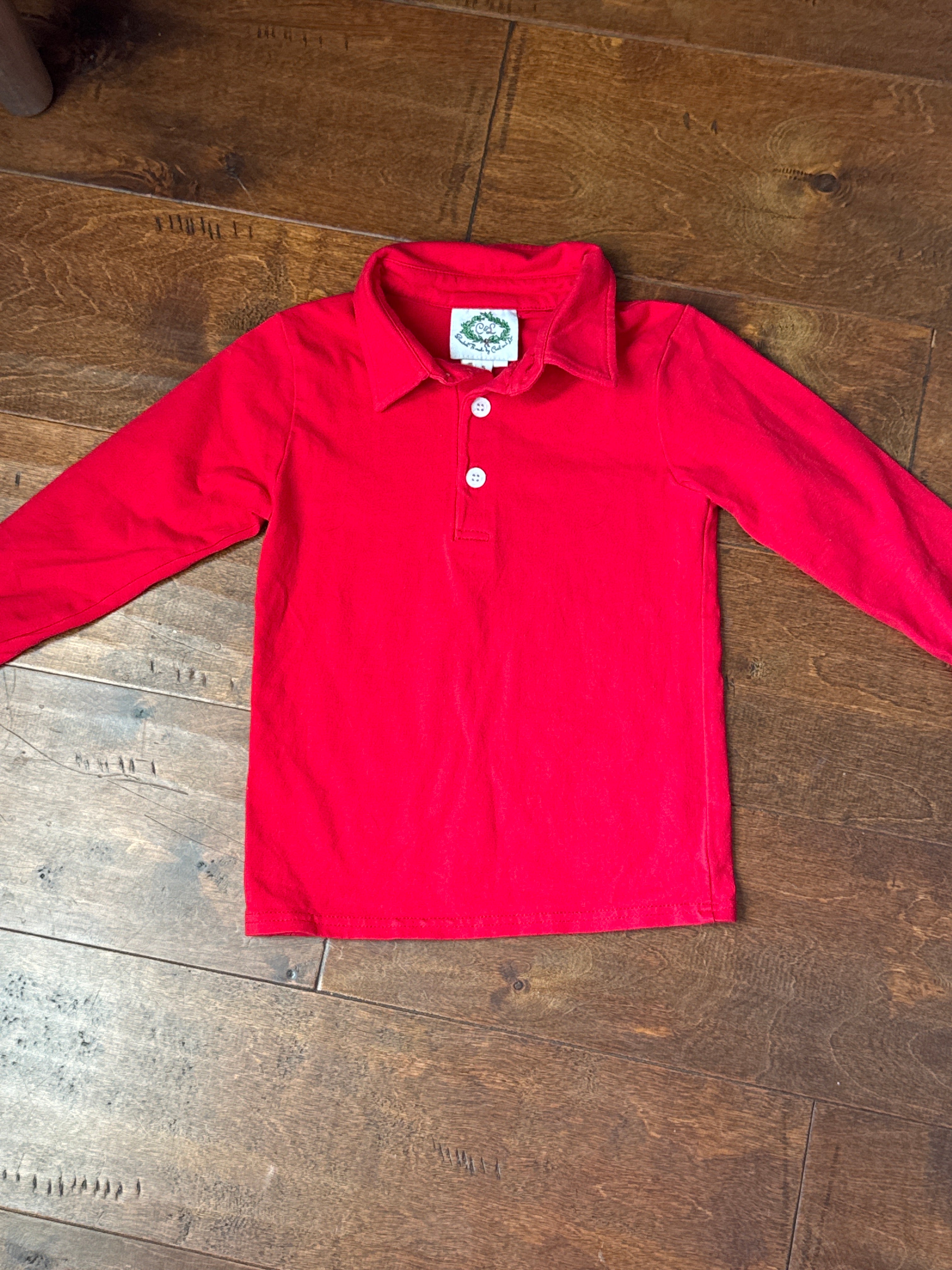 Cecil And Lou LS Red Polo 5
