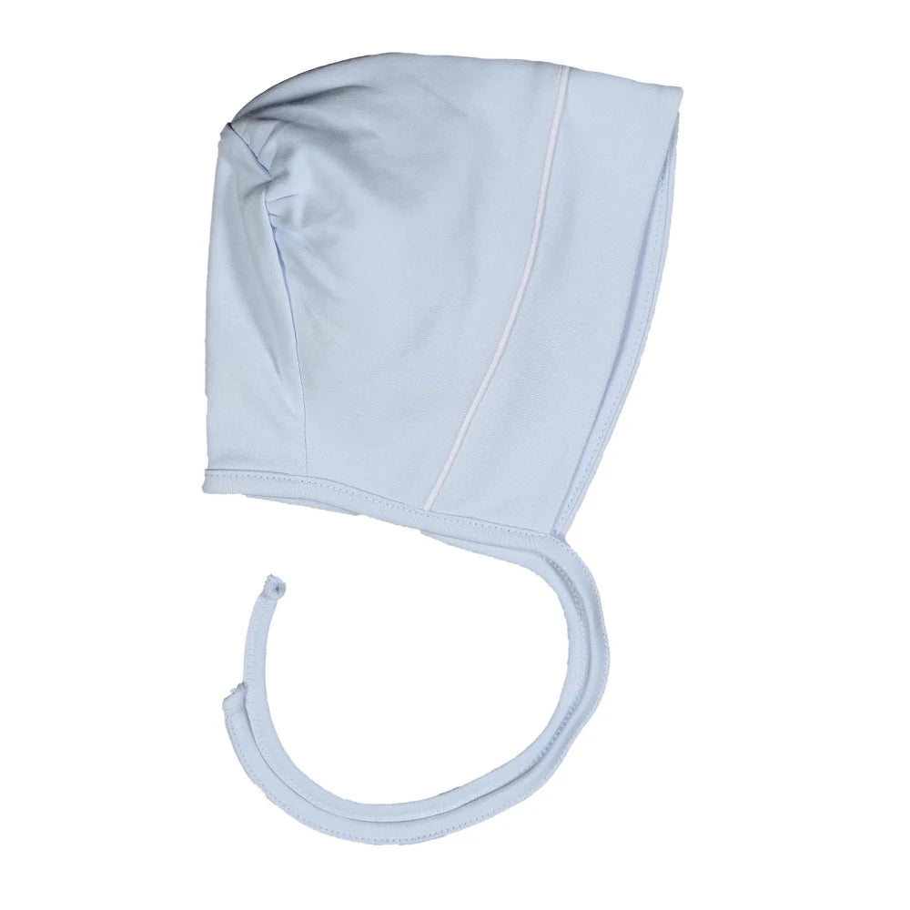 Leo Blue White Trim Bonnet