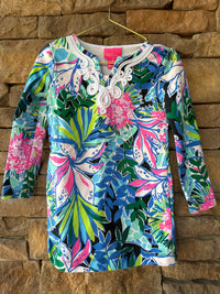 Lilly Pulitzer Bright Floral Ls Dress XS(2-3)