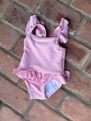 TBBC Pink Ribbed Swim 0/6M