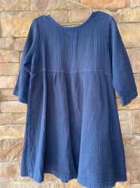 Annie & Charles Navy Ls Dress 5/6