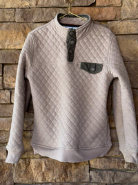 Properly Tied Brown Waffle Quarter Zip 6