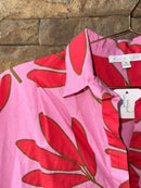 Karlie Light Pink and Red Floral Mini Dress M