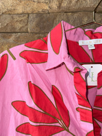 Karlie Light Pink and Red Floral Mini Dress M