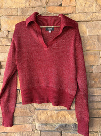 Kut from the Kloth Maroon VNeck Sweater M