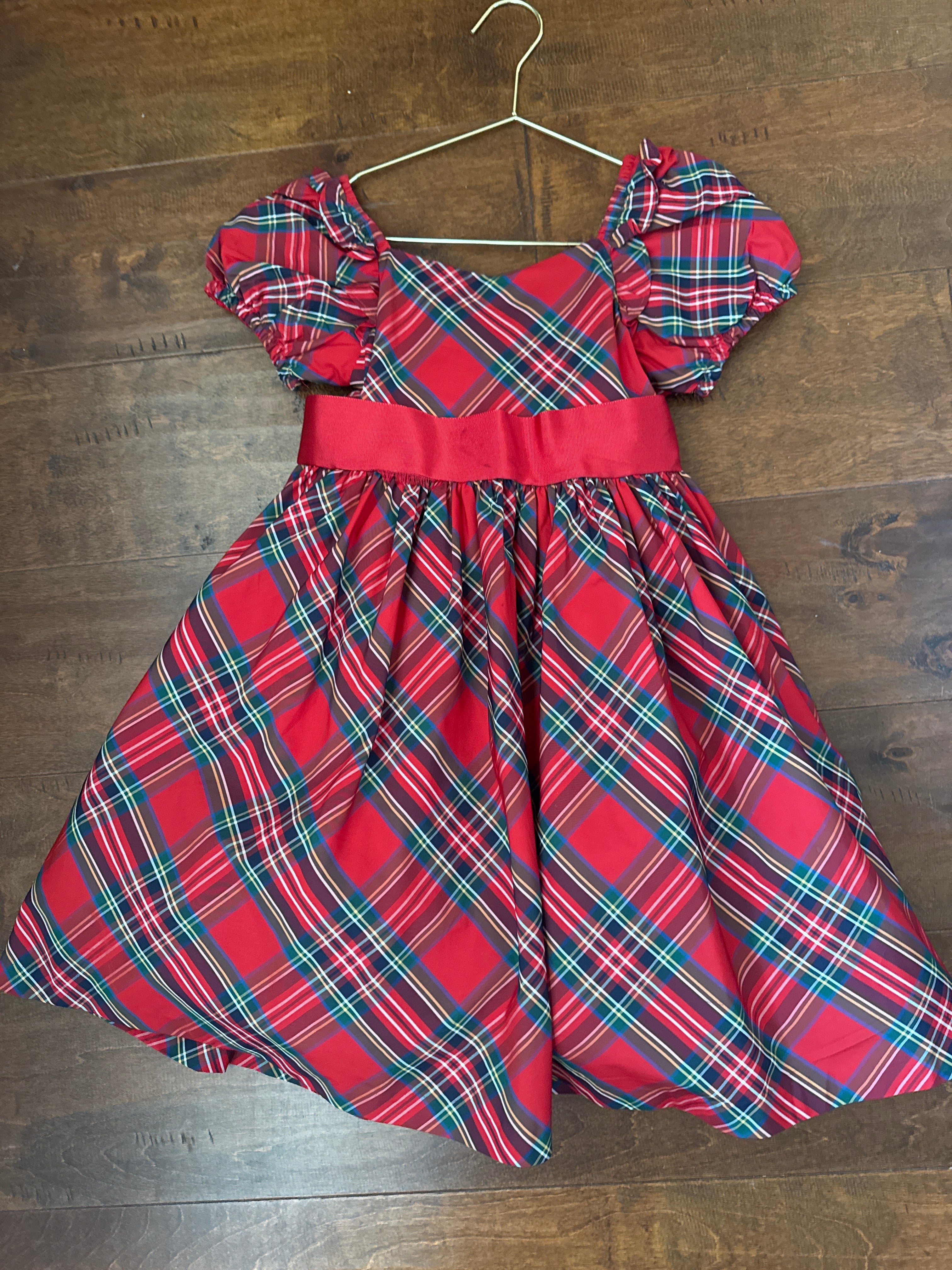 Janie and Jack Christmas Plaid Dress 6