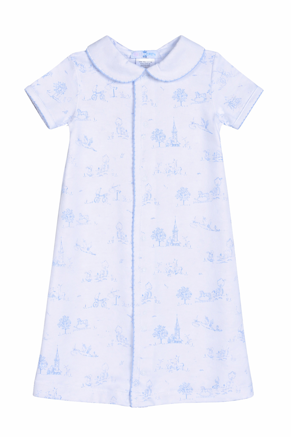 Blue Toile Pima Day Gown